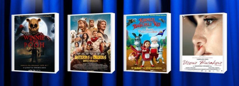 Vizyondaki Filmler: “Winnie The Pooh: Kan ve Bal”, “Asteriks ve Oburiks: Orta Krallık”, “Kırmızı Başlıklı Kız ve Bizim Kahramanlar”